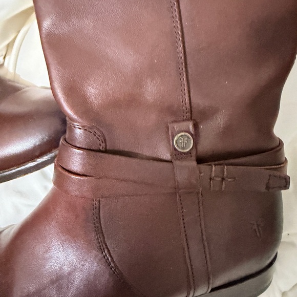 Frye Brown Leather Tall, Knee Boots - Picture 7 of 10